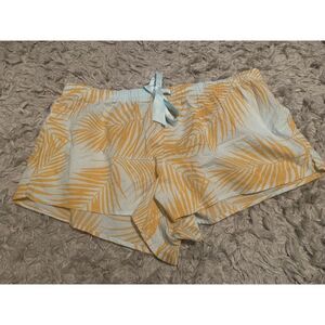 Victoria‎ Secret Sleep Shorts Pajama Bottoms Sz XL - Drawstring - Mint / Mustard